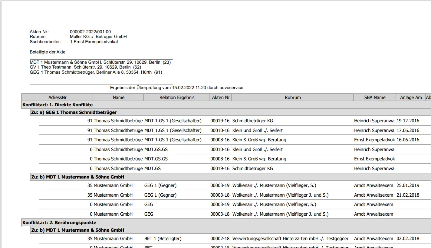 ADVOSERVICE-AdvoConflictCheck-Ausdruck