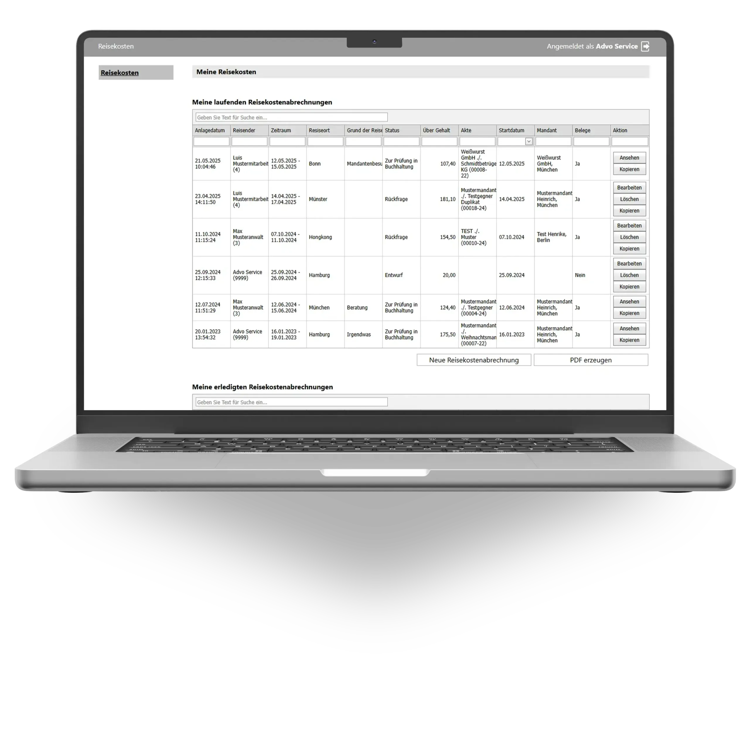 ADVOSERVICE AdvoTripExpense